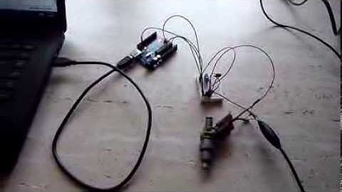 Injector testing with Arduino UNO and IRLR2905 logic level transistor