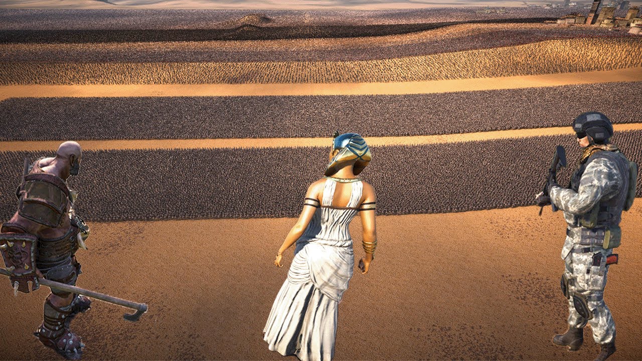 Battle between 2 Million Orcs Vs Egyptian queen's and modern soldiers | UEBS 2