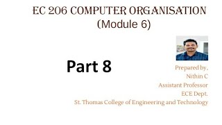 EC 206 COMPUTER ORGANISATION MOD 5 (KTU) PART 8_Standard I/O interface_Asst Prof. Nithin C