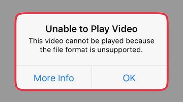Unable to play video Fix This video cannot be played because the file format is unsupported. iPhone