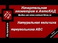 [Начертательная геометрия для "чайников" 1 курс] Натуральная величина треугольника