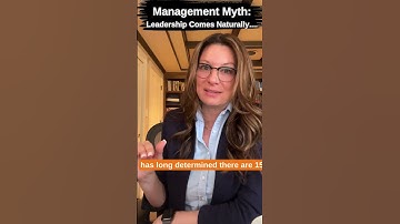Management Myth - Leadership Comes Naturally #professionalmanagement #projectmanagement