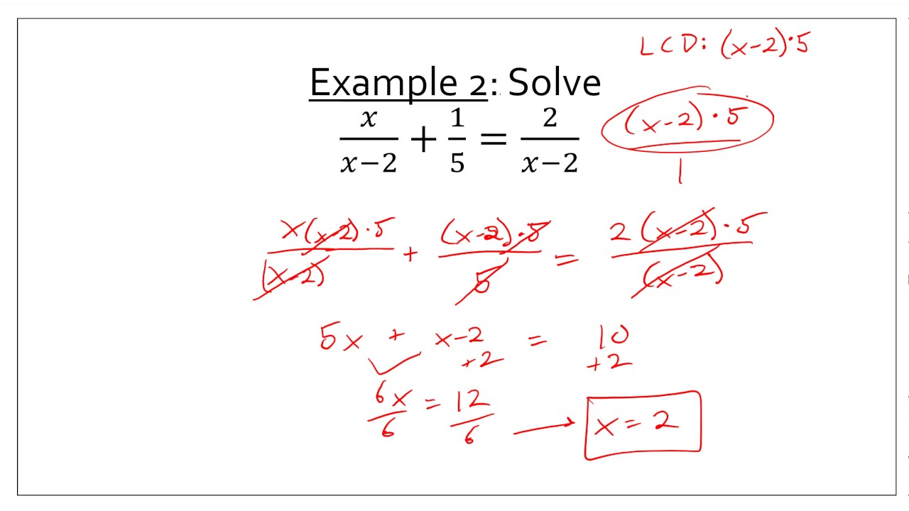 Rational Numbers Equations Examples