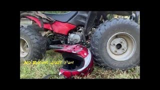 Atv riding on the farm