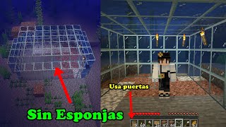 como hacer una casa bajo el agua en minecraft en survival sin esponjas Minecraft Java y Bedrock