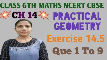 PRACTICAL GEOMETRY Class 6th Exercise 14.5 Que 1 To 9 NCERT CBSE.