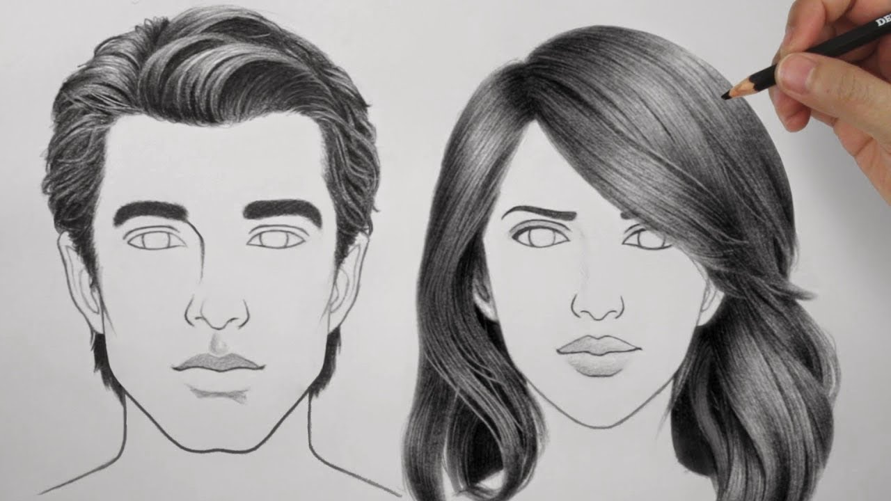 ⁣How to Draw Hair: Male & Female - Ultimate Tutorial