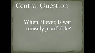 Lecture   War, part 1   Just War Theory