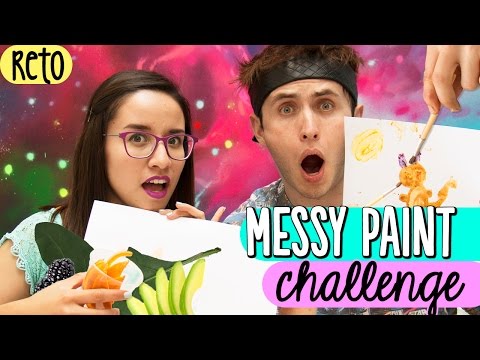 ¡RETO PINTANDO SIN PINTURA! Messy Paint Challenge ✎ Alex Brown vs Craftingeek