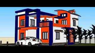 Duplex Indian Building Model