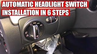 How to install Automatic Headlight Conversion Kit (with Light Sensor) VW Golf Mk5, Mk6 Jetta Passat