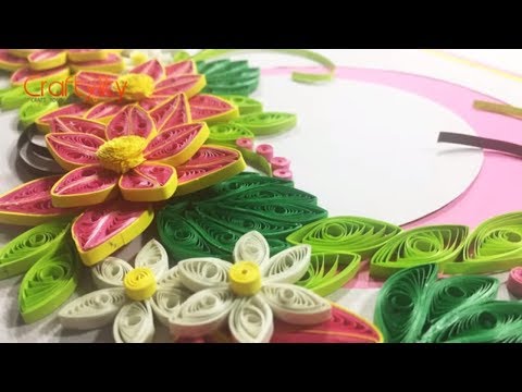 diy paper quilling flower card how to make paper quilling paper quilling flower videos