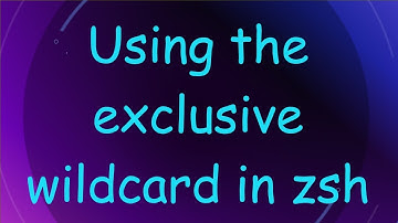 Using the exclusive wildcard in zsh
