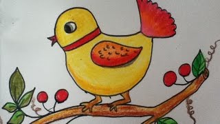 bird drawing for kids