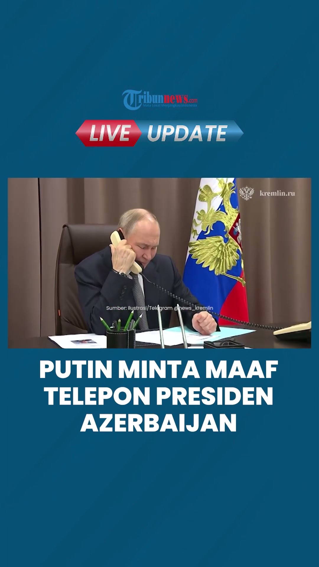 Putin Telepon Presiden Azerbaijan, Minta Maaf seusai Kecelakaan Maut Azerbaijan Airlines