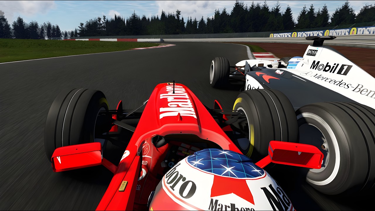 Michael Schumacher vs Mika Hakkinen at Spa-Francorchamps 1998 - Assetto Corsa Onboard Cam