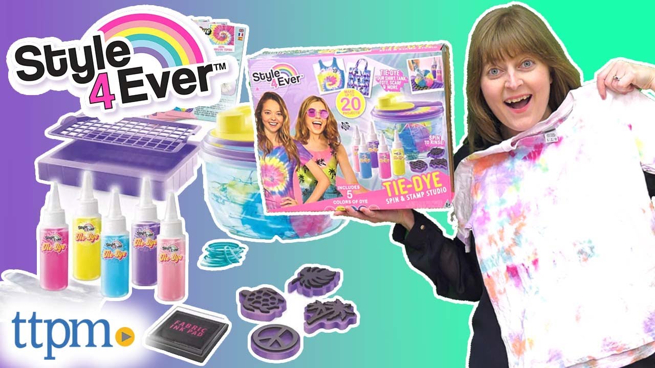 Style4Ever Tie-Dye Spin & Stamp Studio from Canal Toys Tutorial + Review! 