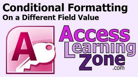 La expresión de formato condicional de Microsoft Access es