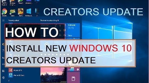 Windows 10 Creators Update  install process  (official release)