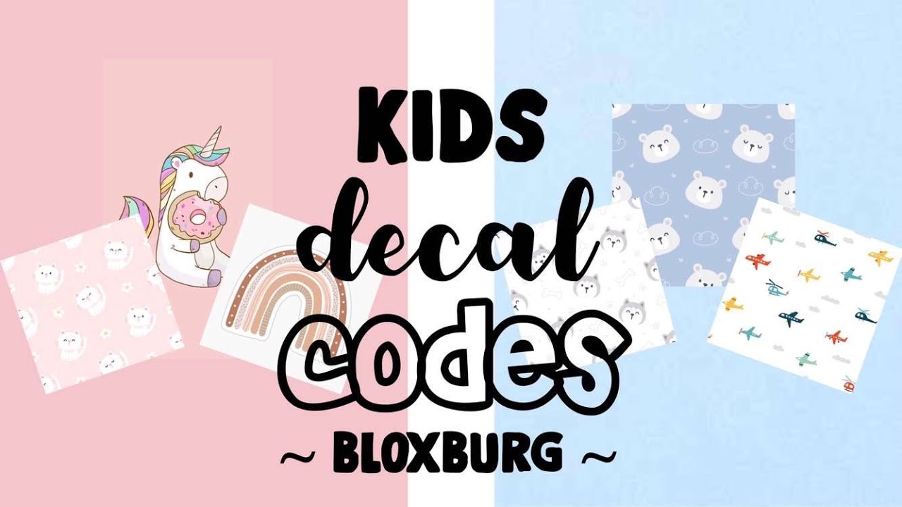 Bloxburg code kid  Roblox codes, Bloxburg decal codes, Roblox roblox