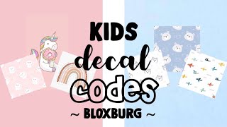 Kids decal codes bloxburg!
