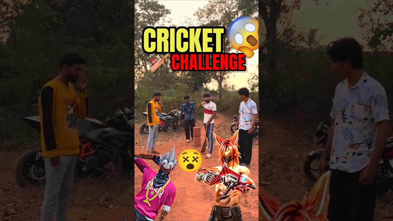 CRICKET CHALLENGE🏏😵 