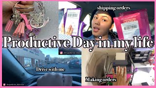 A productive day in my life! Shipping orders, drive with me &amp; more