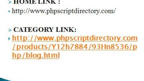 PHP Blog Scripts – PHP script directory