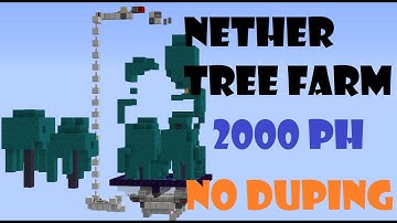 Fully Automatic NETHER WOOD Farm [No TNT Duplication | 2000 logs per hour] - Minecraft