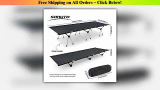 Sonuto 193x66cm 600D Oxford Camping Cot Portable Tent Folding Bed, 2.8 kg Lightweight, Easy Setup