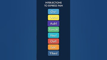 Interjections used to express pain in English