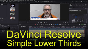 DaVinci Resolve Simple Lower Thirds