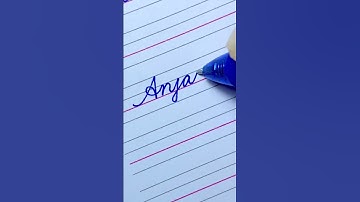 How to write “Anjali” in English Cursive writing | Handwriting | Calligraphy | with Pen | by i Write