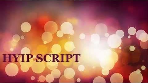 Free HYIP Script [Updated 01.08.2014]