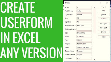 Create UserForm in Excel ☑️
