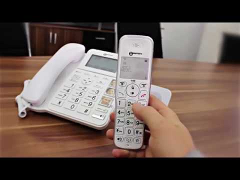 Geemarc Amplidect Combi 295 : Téléphone fixe senior avec répondeur intégré  et combiné sans fil