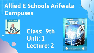 Computer Science Class 9th Unit 1 Lecture 2 Flow chart
