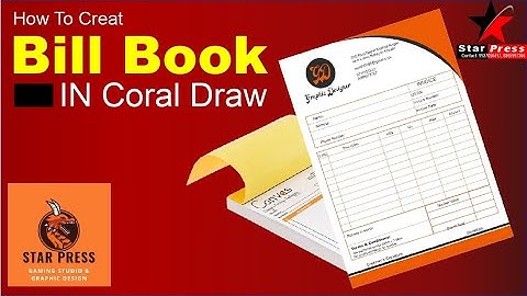Learn CorelDraw : How To Create Bill Book In Corel Draw Hindi Video Tutorial By Star Press//Bill