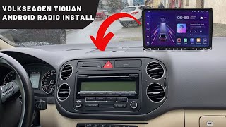How to install Android radio Volkswagen Tiguan with reverse camera and Apple CarPlay