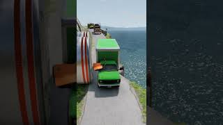 Cars and Bus vs Giant Bollards - BeamNg.Drive screenshot 3