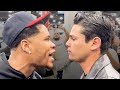 Ryan Garcia PUSHES Devin Haney - FULL ALTERCATION VIDEO & Near BRAWL!