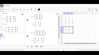Operaciones con Matrices en GeoGebra Clásico 6