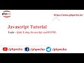 Quiz Using Javascript and HTML | Learn Javascript