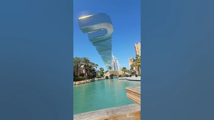 Universal Pictures Logo view from earth 🍿🍿🍿 #dubai #burjalarab #universalstudios #universalpictures