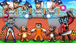 PRISON ESCAPE of TV WOMAN and SPEAKER MAN TITAN vs SKIBIDI TOILET in MINECRAFT animation