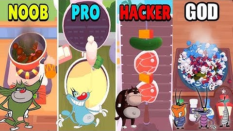 NOOB VS PRO VS HACKER VS GOD THE COOK _3D Game Oggy & Jack  Bob & cockroaches DIGICRUX GAMER BOY