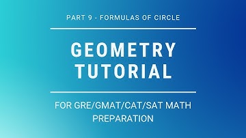 GRE Geometry Part 9 | Formulas of Circle | GRE Math