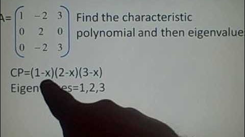 Diagonalisation, Eigenvalues, Eigenvectors, Characteristic Polynomial