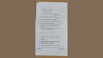MSc first semester question paper Advanced Abstract Algebra Dec.2022