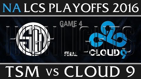 TSM vs Cloud 9 Game 4 Highlights, NA LCS Playoffs Finals Summer 2016, TSM vs C9 G4